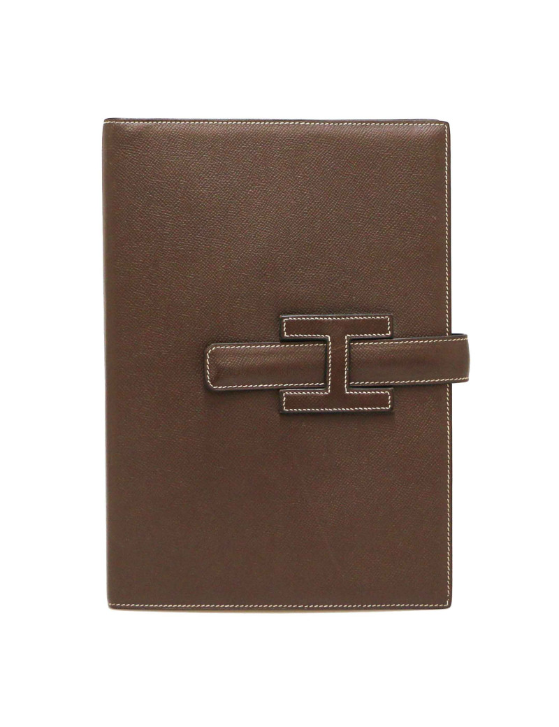 Couverture d'agenda HERMES GM marron