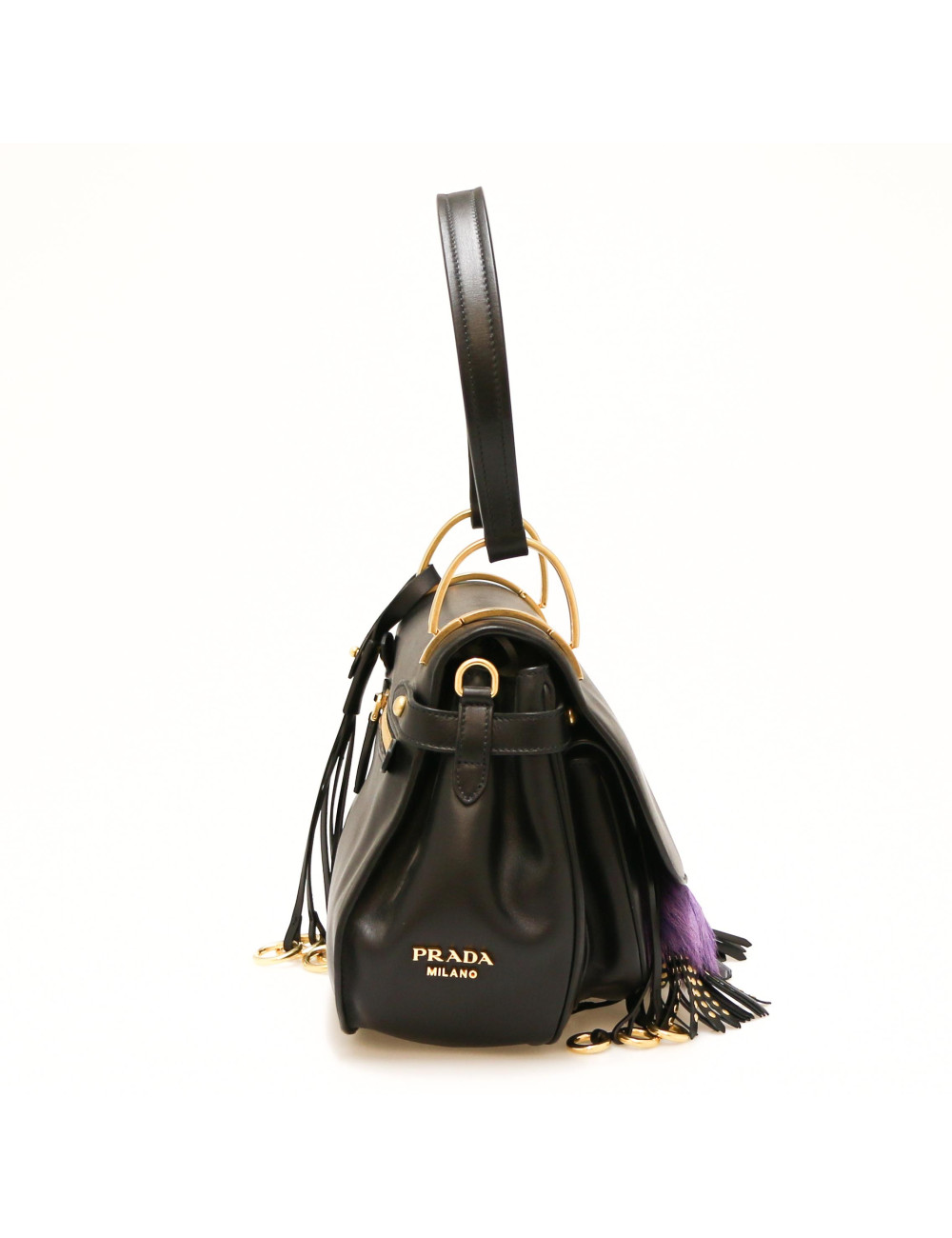 Sac à main PRADA cuir noir