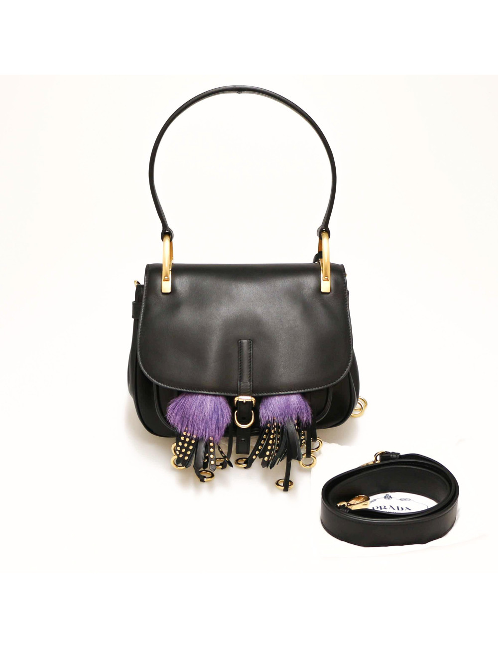 Sac à main PRADA cuir noir