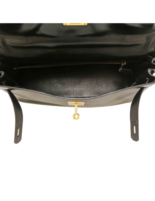 Kelly 28 box noir bandoulière