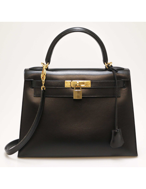 Kelly 28 box noir bandoulière