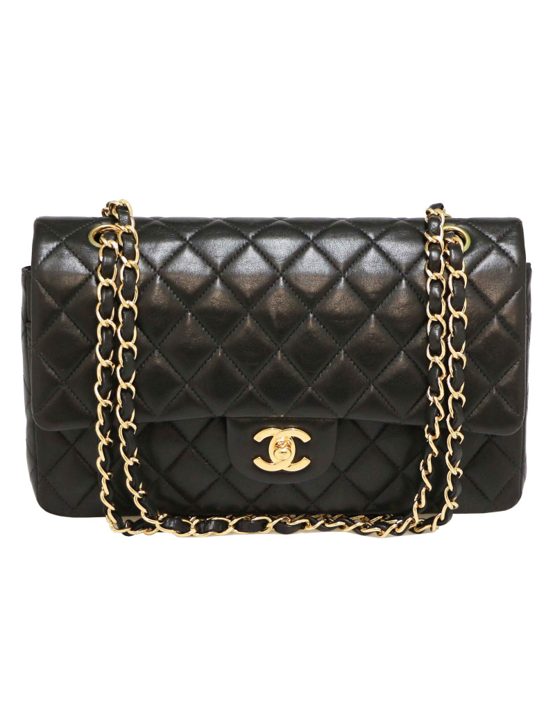 Sac classique CHANEL double flap noir