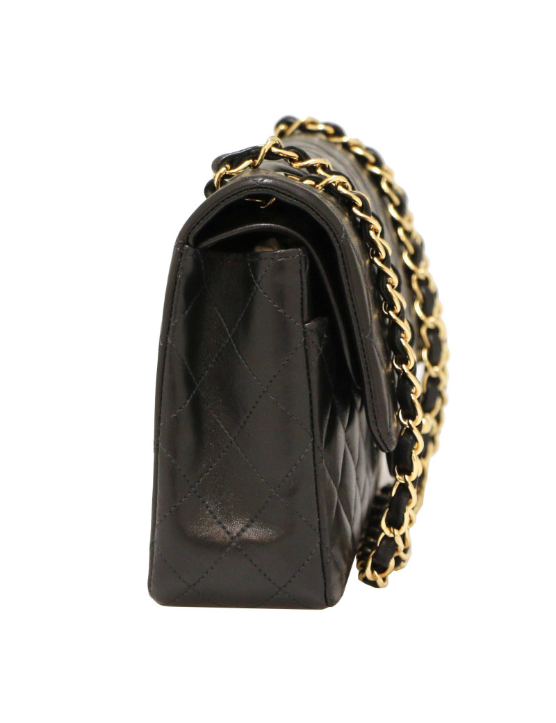 Sac classique CHANEL double flap noir