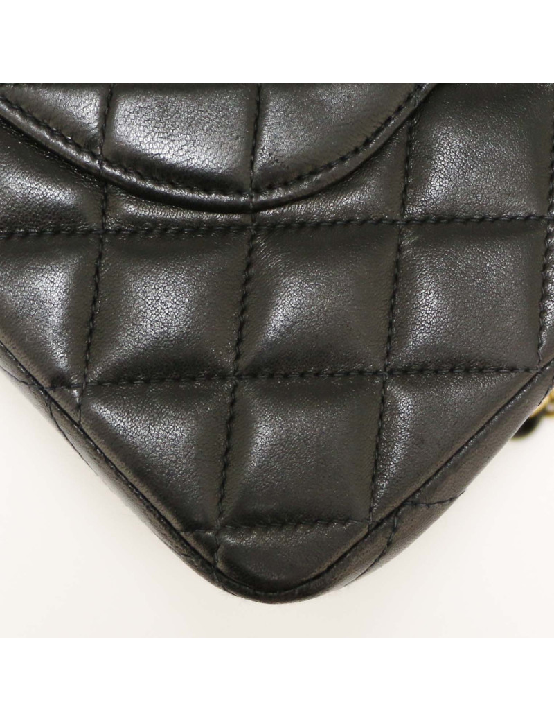 Sac classique CHANEL double flap noir