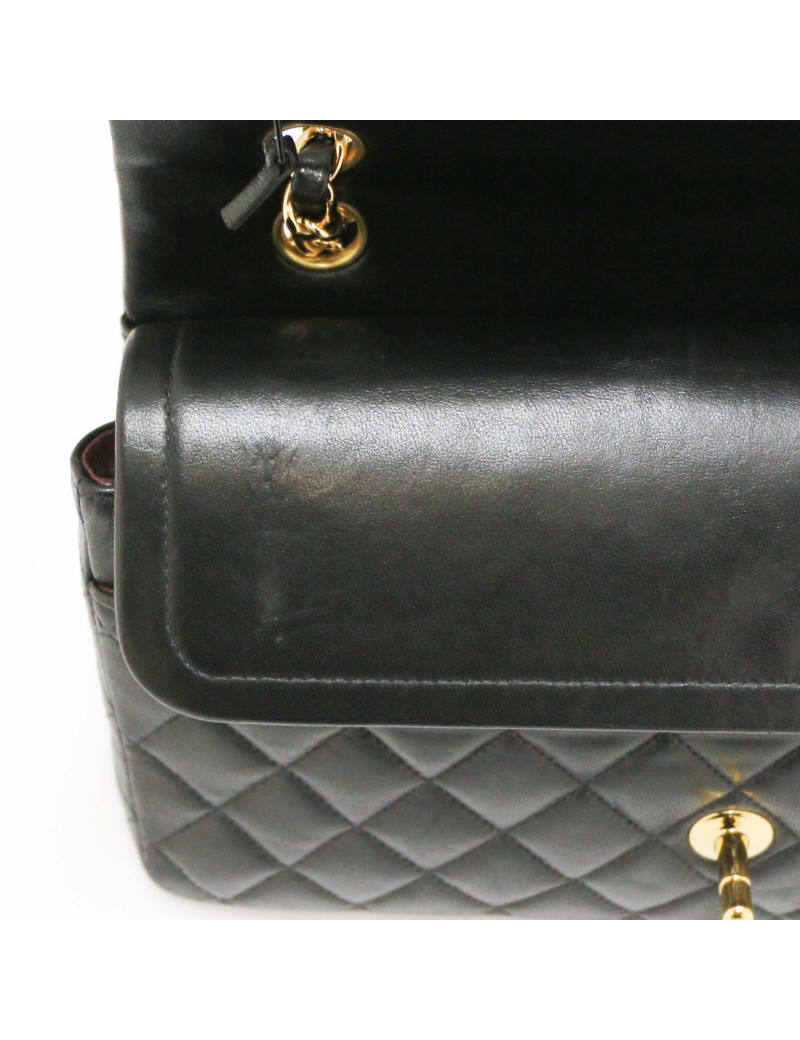 Sac classique CHANEL double flap noir