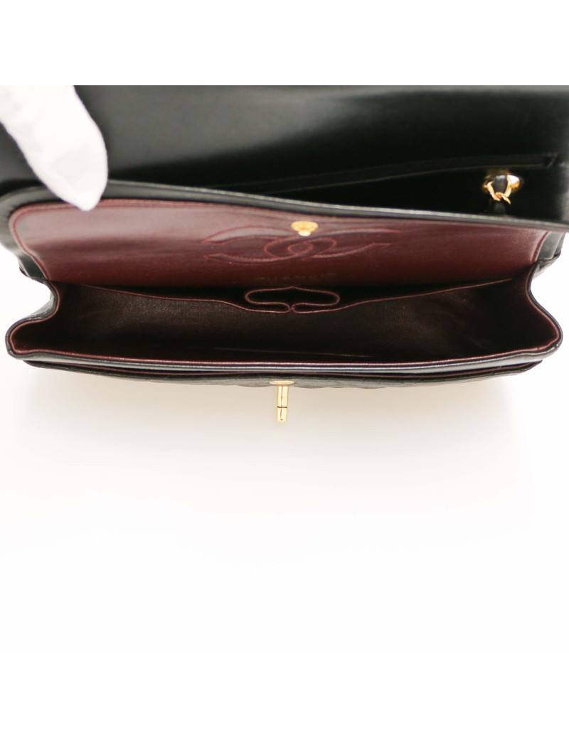 Sac classique CHANEL double flap noir