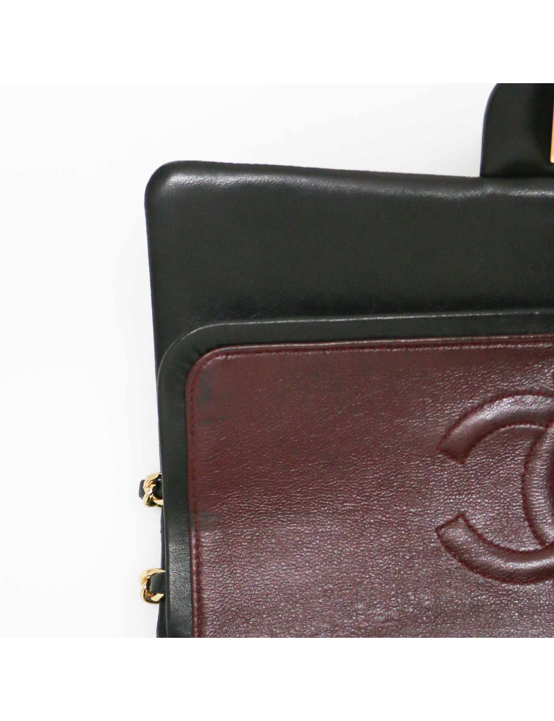 Sac classique CHANEL double flap noir