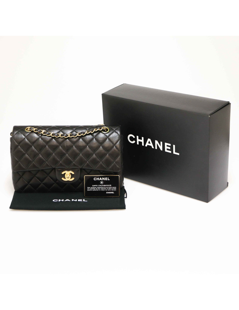 Sac classique CHANEL double flap noir