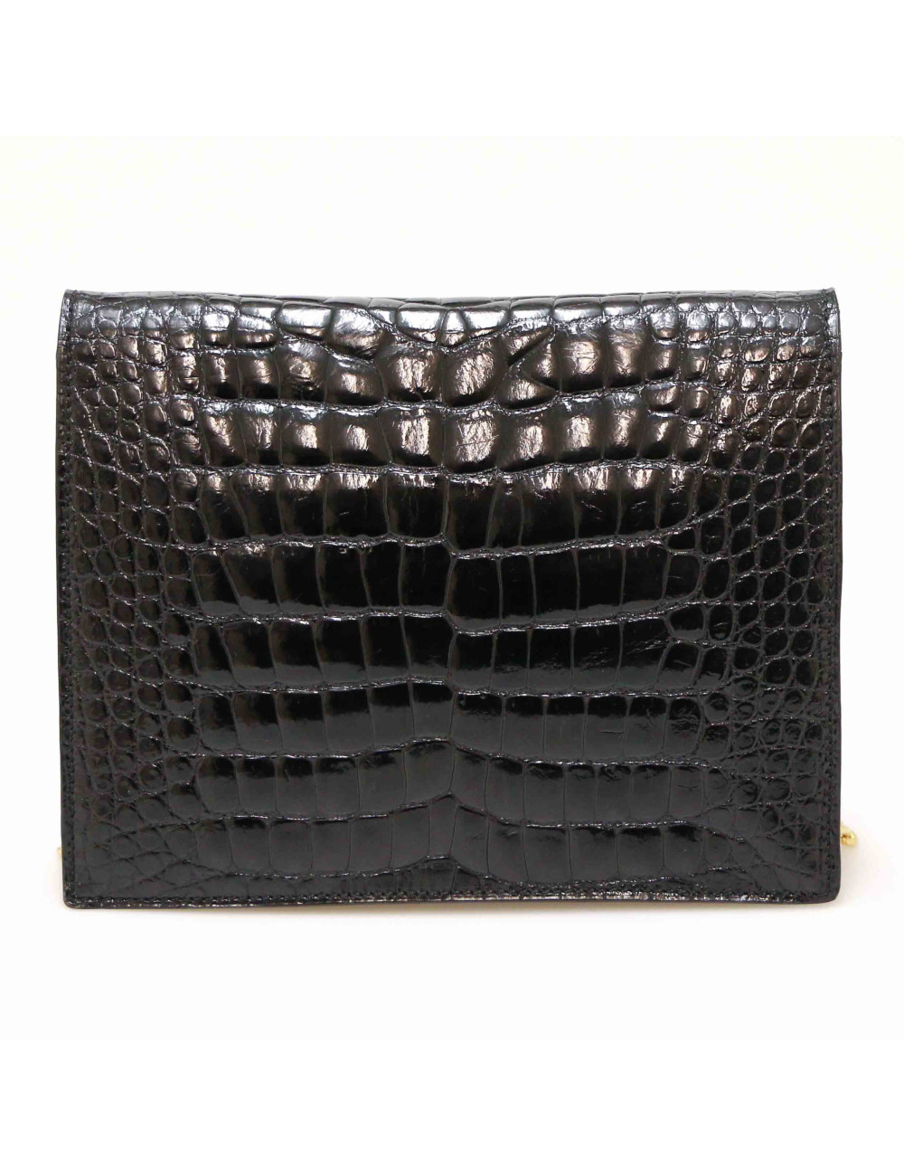 Sac  du soir Vintage alligator noir 