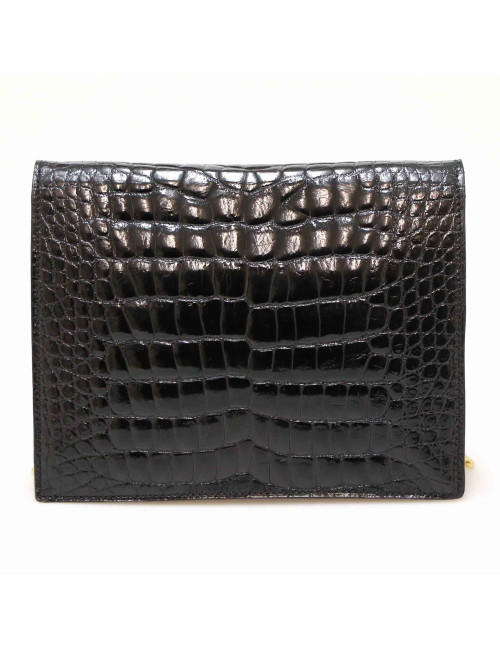 Sac  du soir Vintage alligator noir 