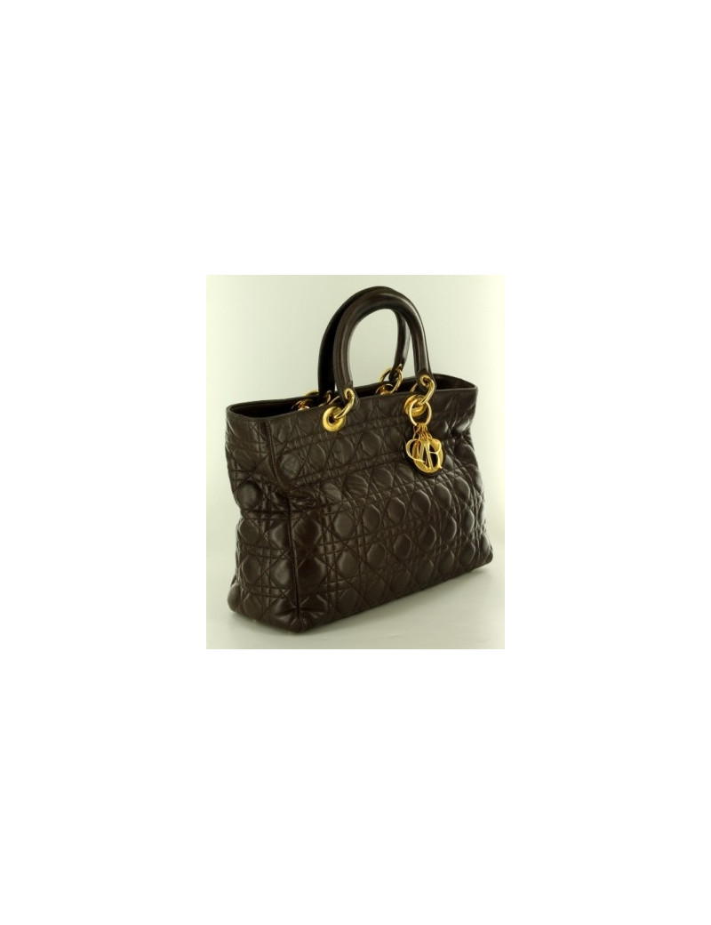 Sac Lady DIOR marron MM