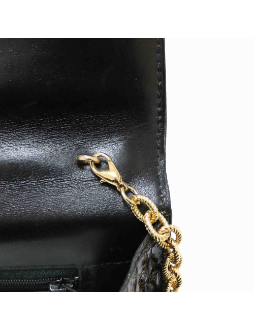 Sac  du soir Vintage alligator noir 