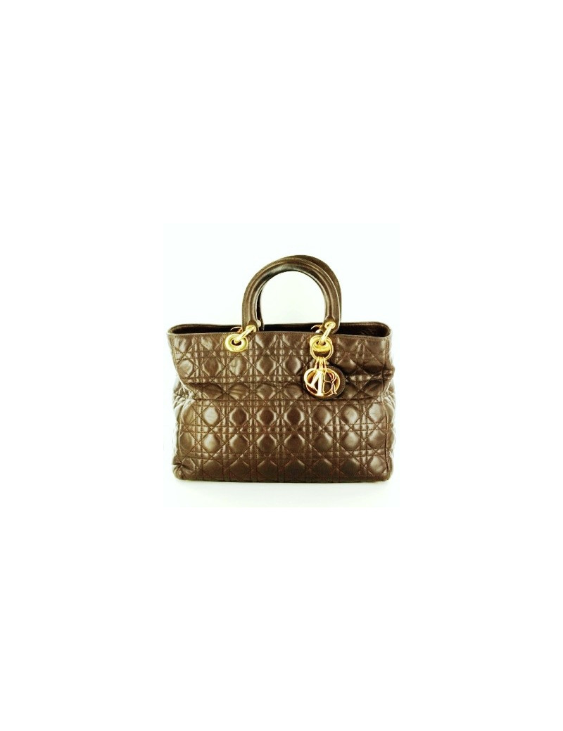 Sac Lady DIOR marron MM