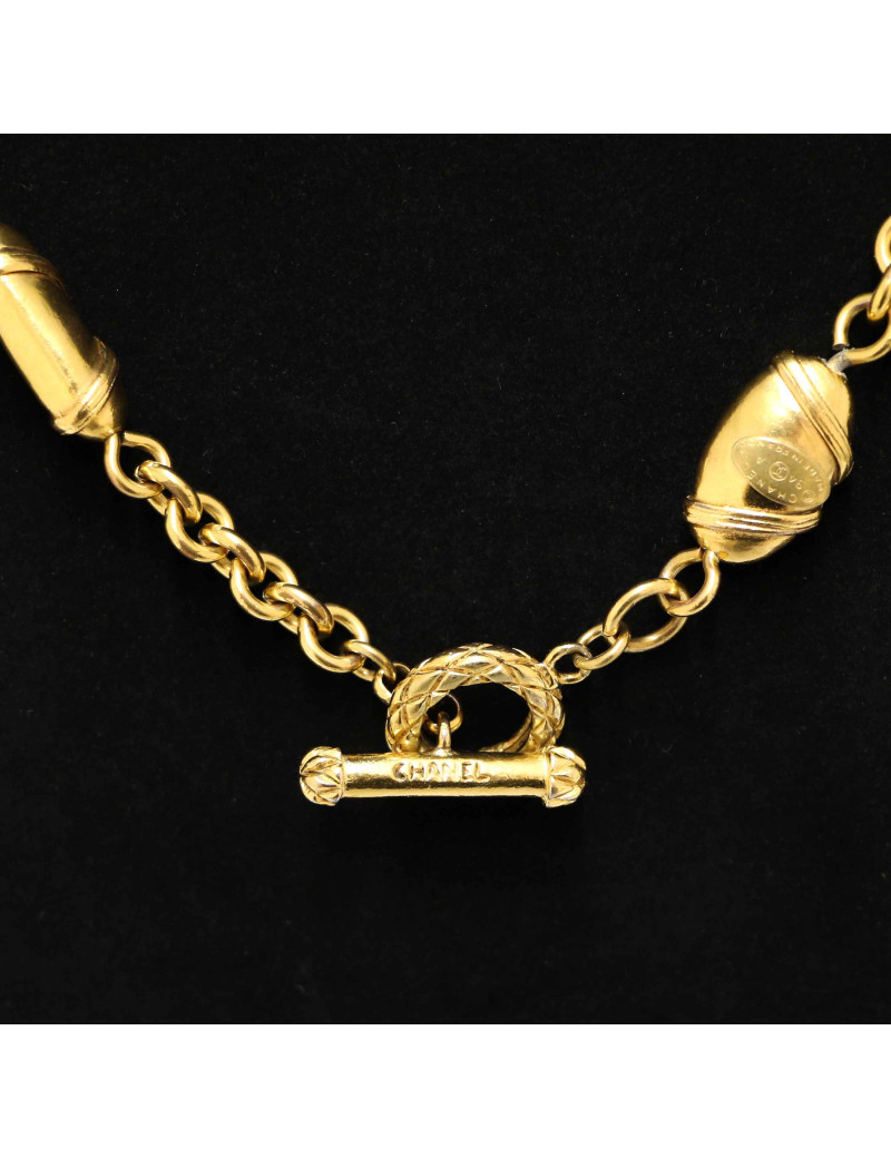Sautoir CHANEL doré vintage