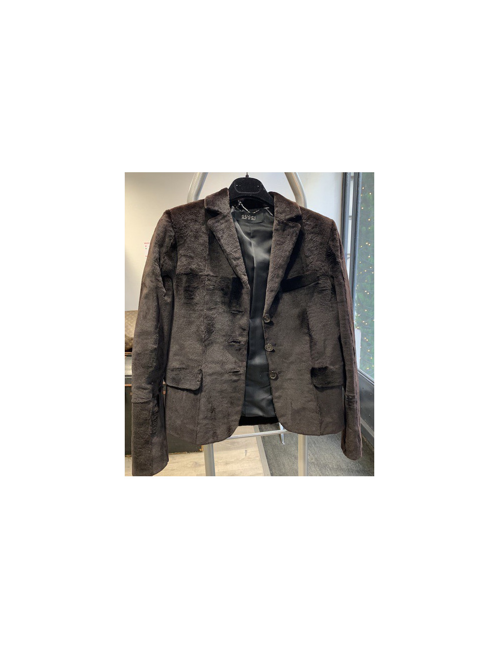 Veste GUCCI T 38 vison rasé marron