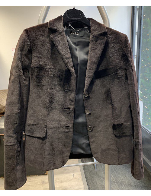 Veste GUCCI T 38 vison rasé marron
