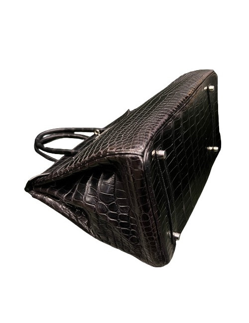 Birkin 35 HERMES porosus noir