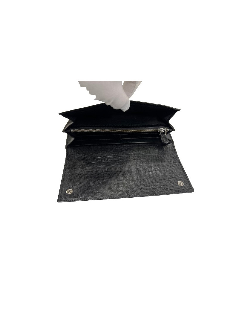 Portefeuille PRADA Saffiano noir