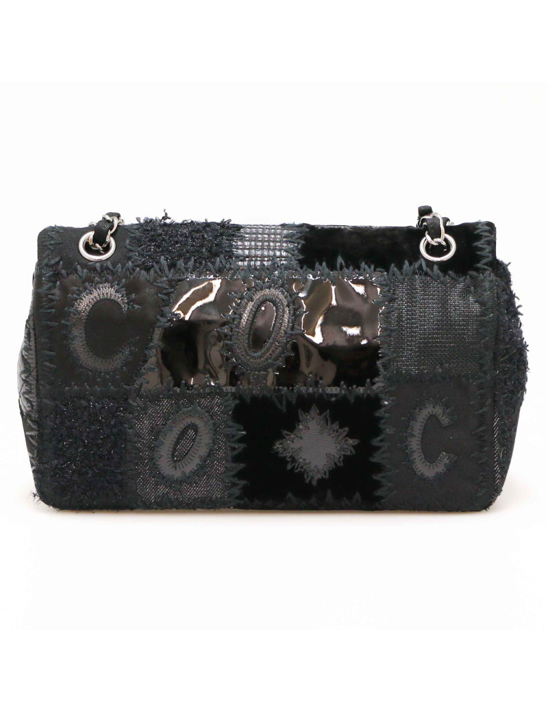 Sac Classique CHANEL patchwork noir