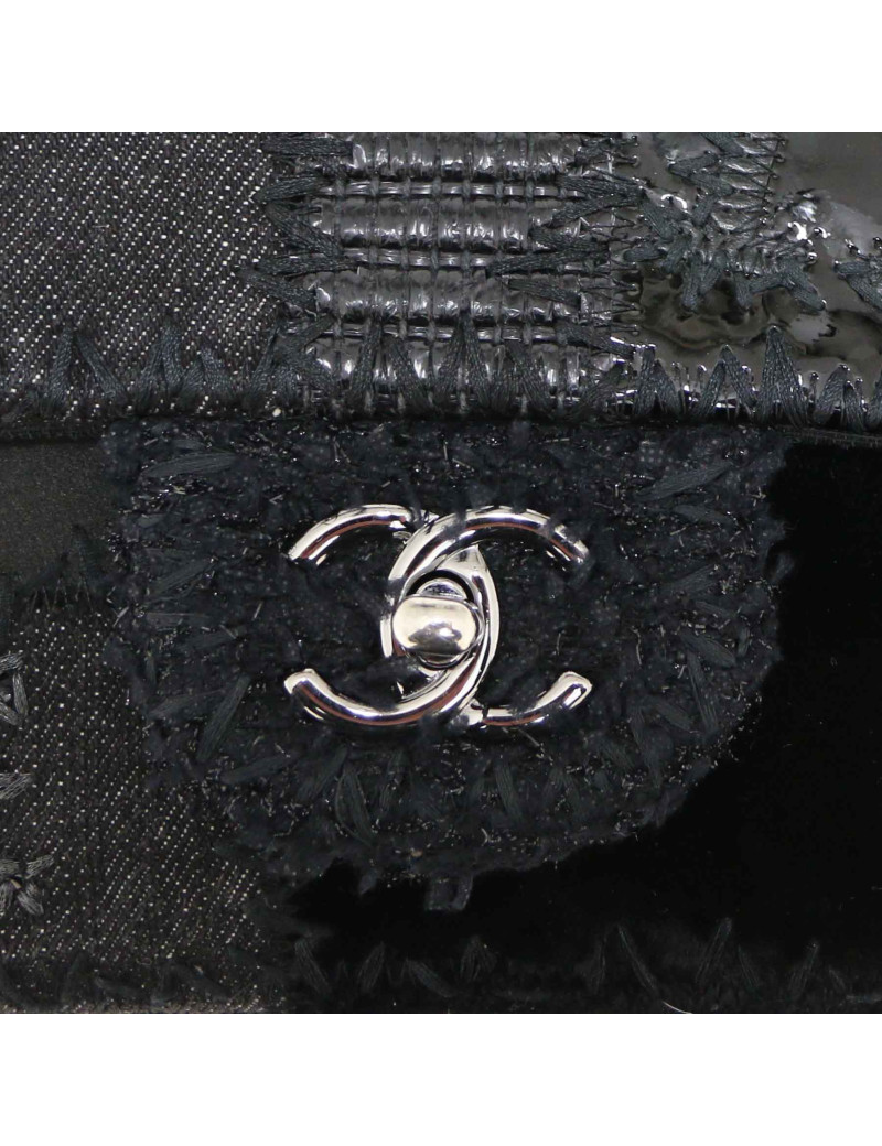 Sac Classique CHANEL patchwork noir