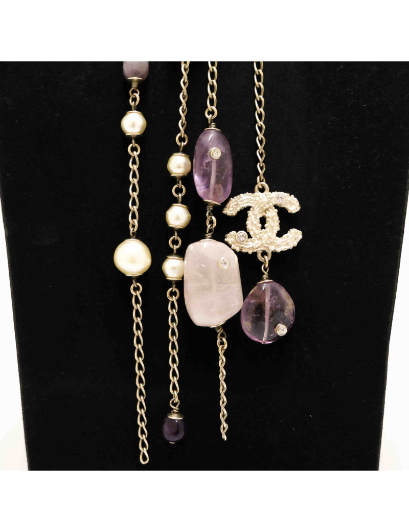 Collier CHANEL pierres perles