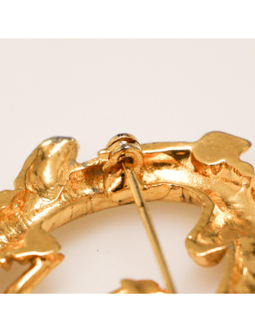 CHRISITIAN LACROIX vintage gilded heart brooch