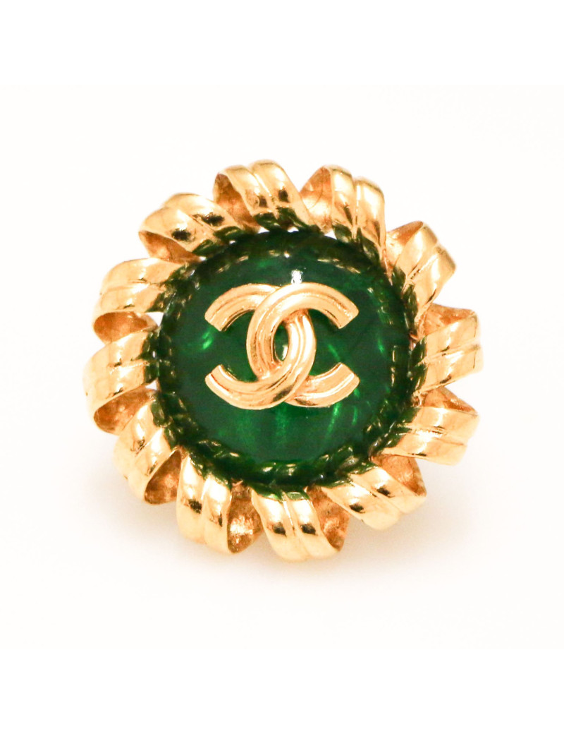 Clips vintage CHANEL pâte de verre