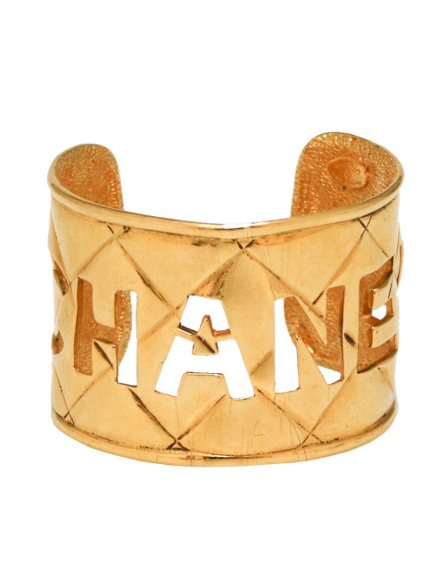 Manchette vintage CHANEL dorée