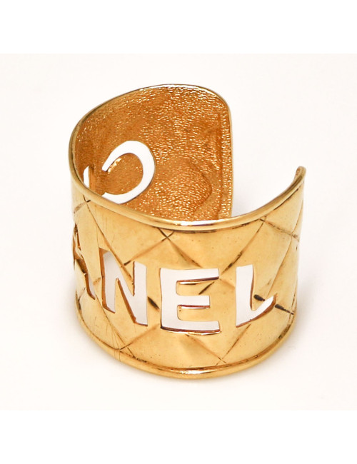 Manchette vintage CHANEL dorée