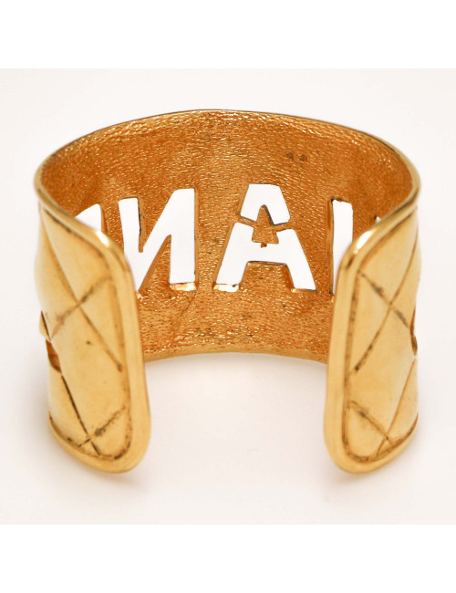 Manchette vintage CHANEL dorée