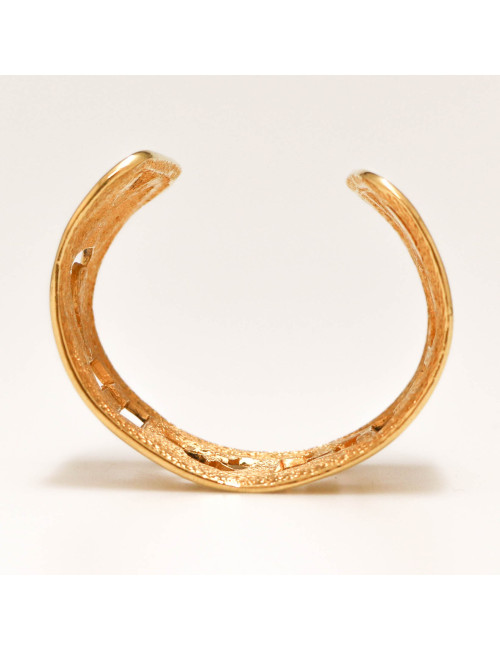 Manchette vintage CHANEL dorée