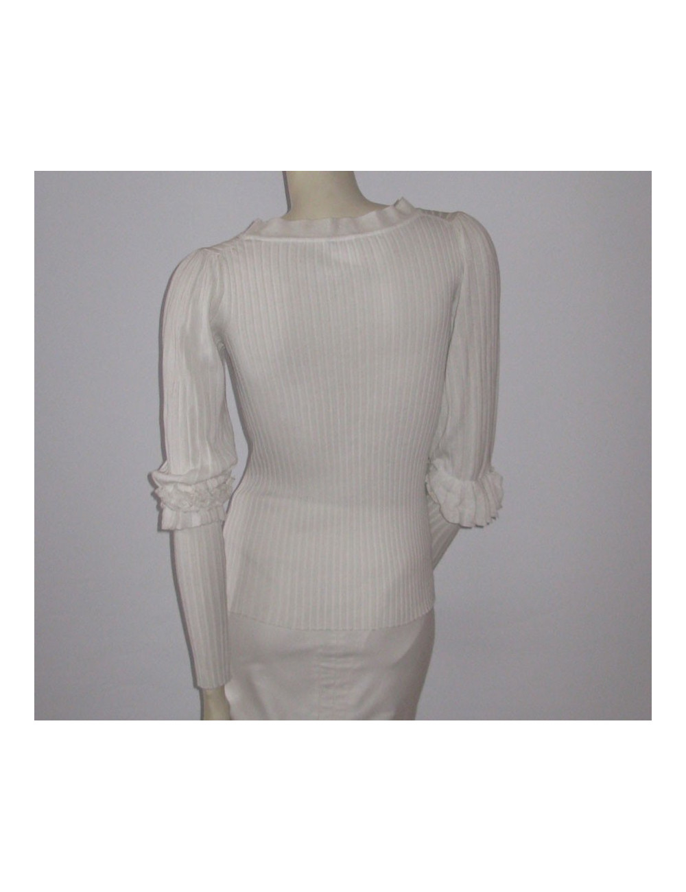 Pull CHANEL  blanc  T 40