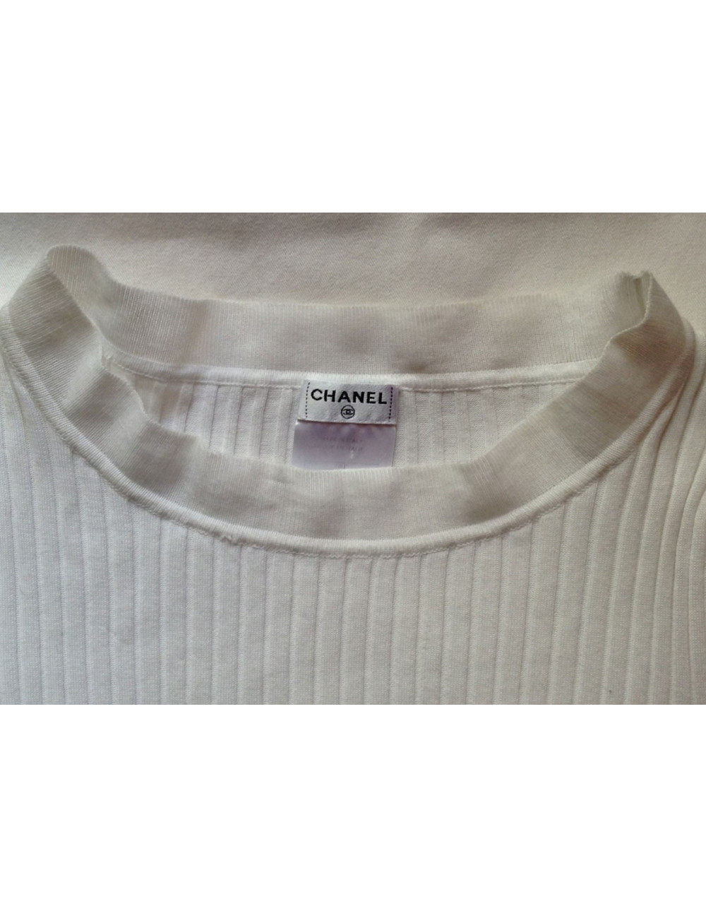 Pull CHANEL  blanc  T 40