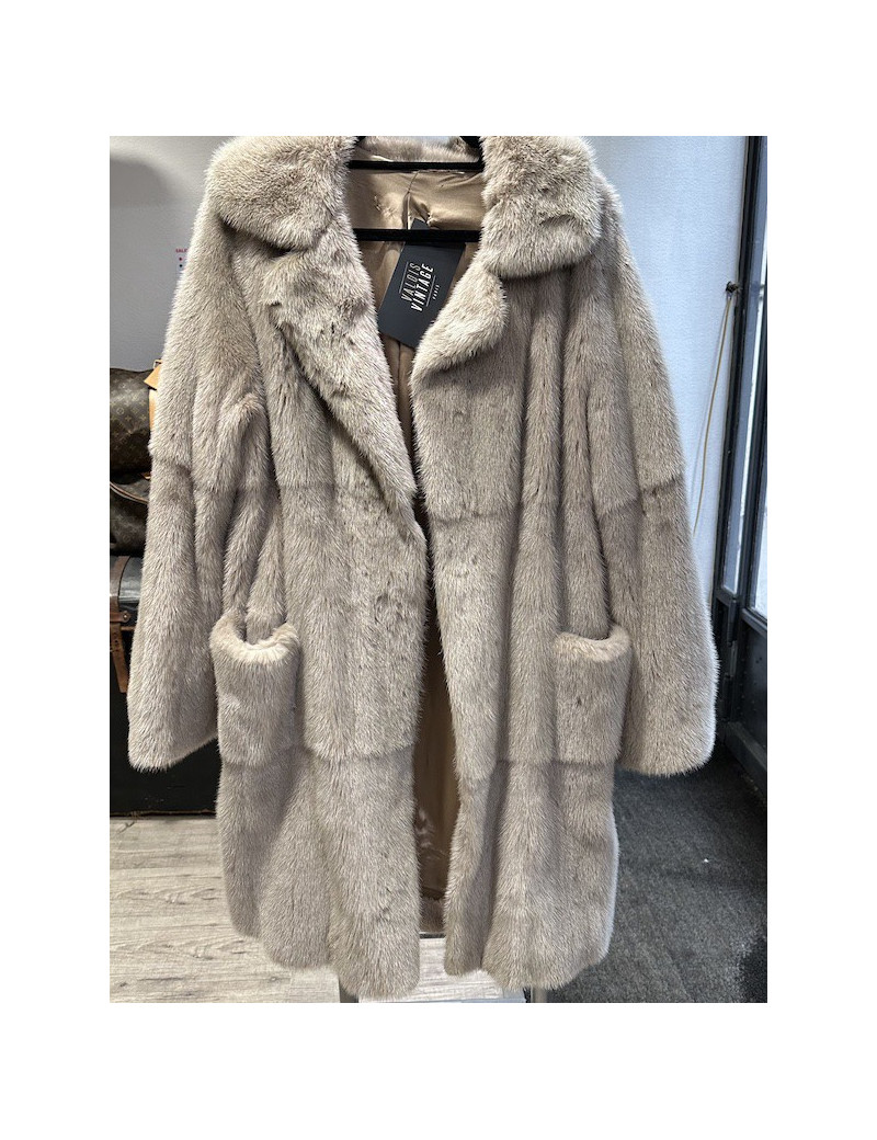 Manteau oversize SAINT LAURENT en vison