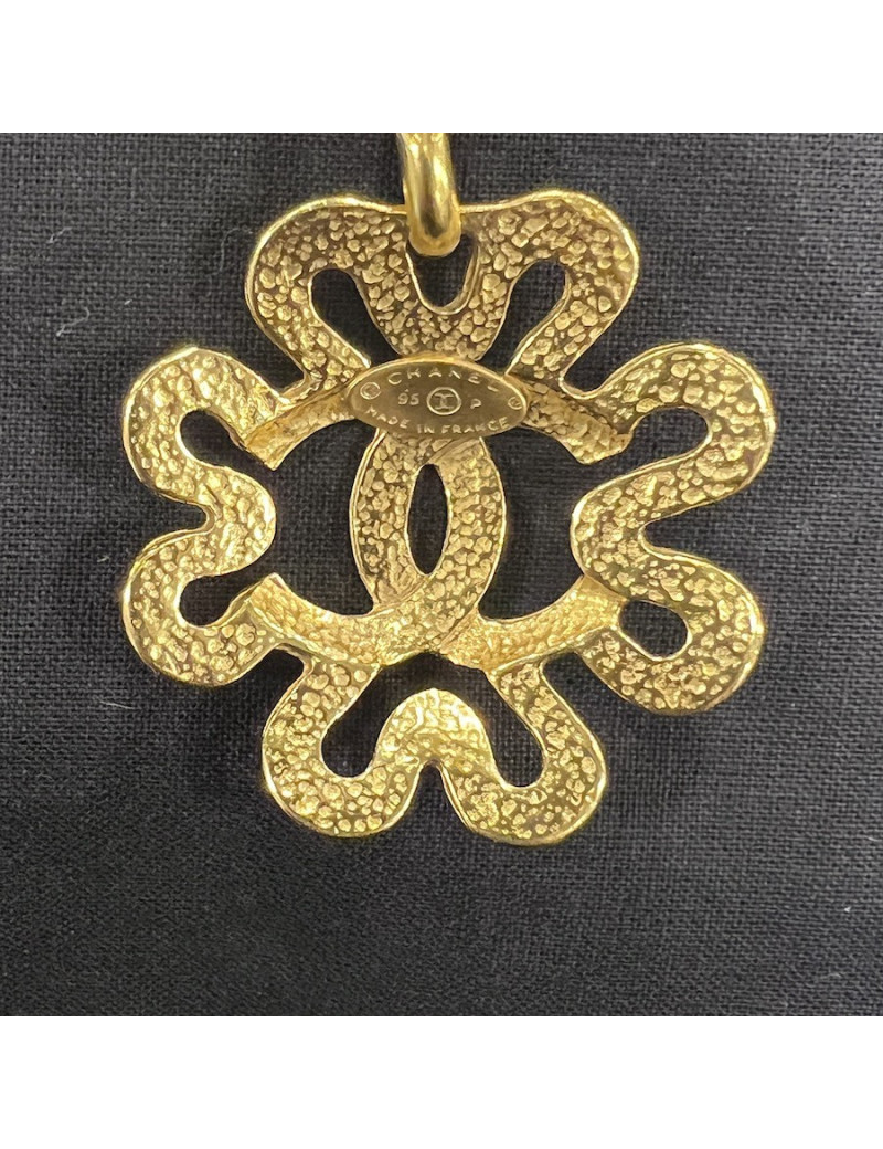 Collier long CHANEL CC doré