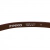 Ceinture fine PINKO cuir verni rose et boucle façon écaille