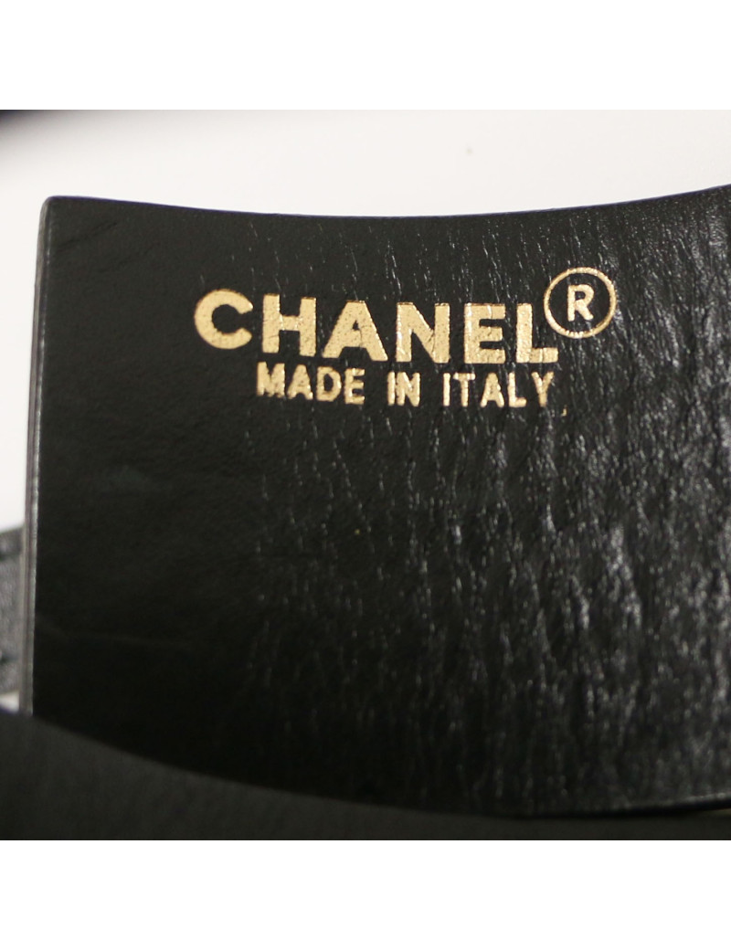 FAUSSE Ceinture COCO CHANEL T85 cuir effet poulain