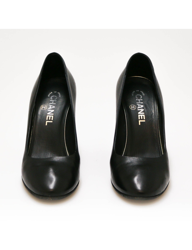 Escarpins T 38,5 CHANEL noirs