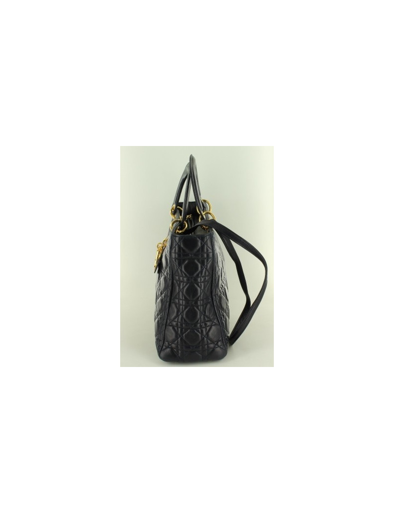 sac lady DIOR bleu marine GM