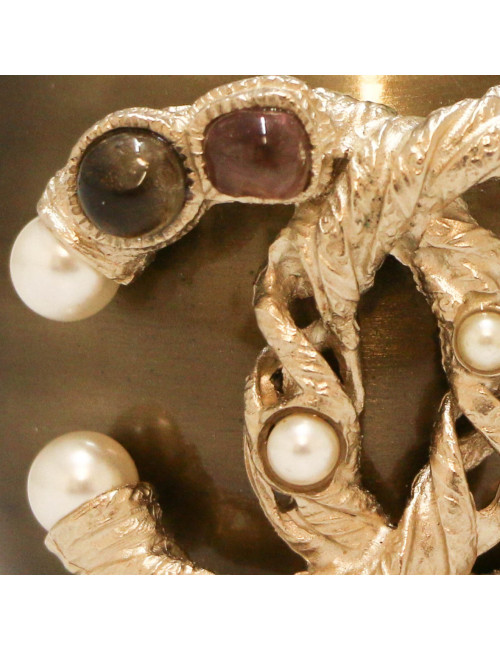 Manchette CHANEL CC doré