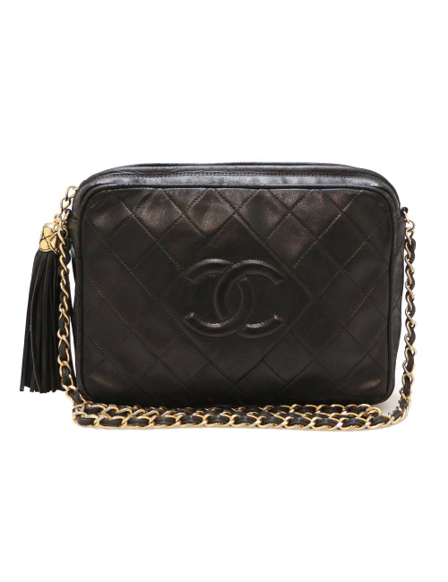 Sac camera vintage CHANEL noir
