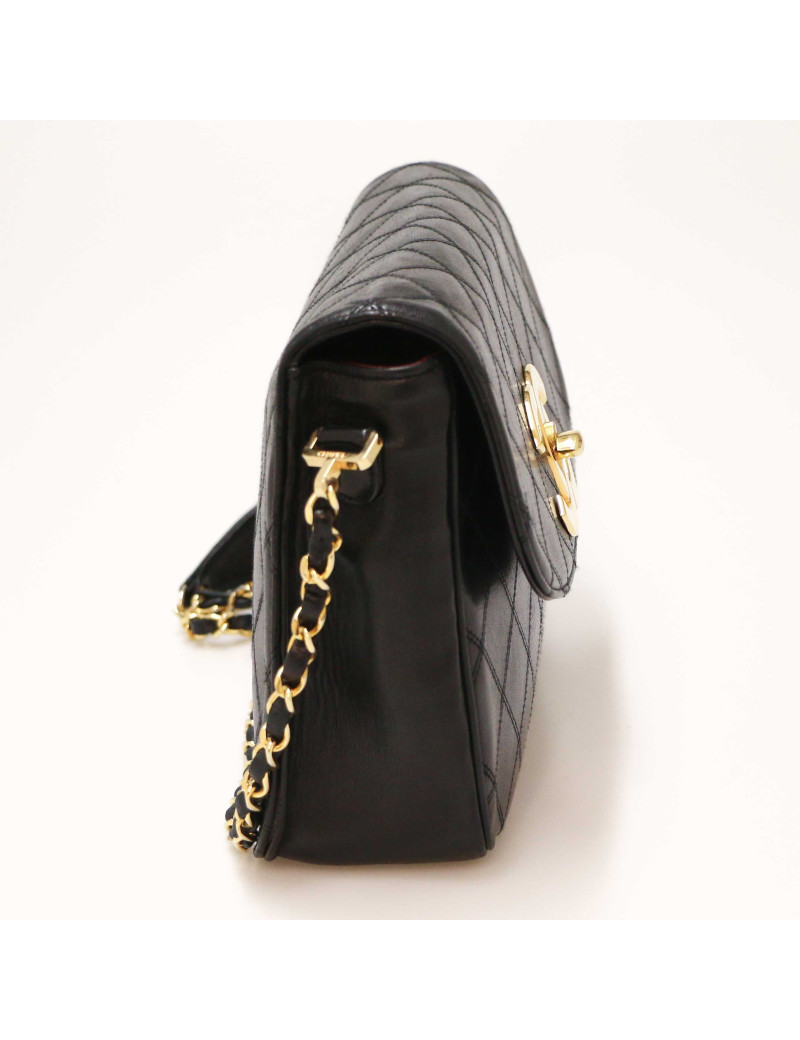 Sac CHANEL  CC cuir noir