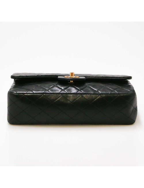 Sac CHANEL double rabat vintage noir