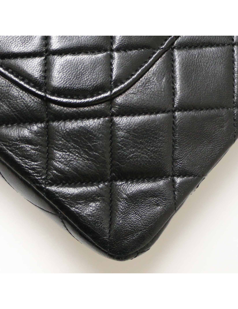 Sac CHANEL double rabat vintage noir