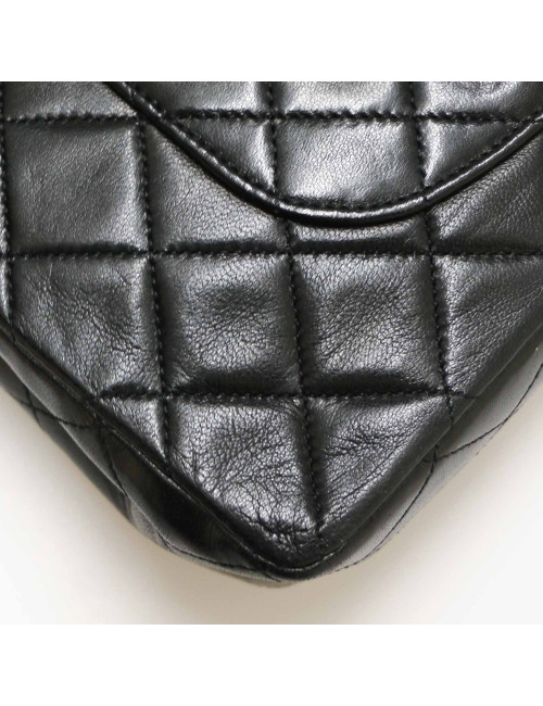 Sac CHANEL double rabat vintage noir