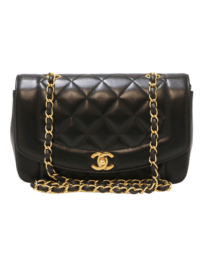 Sac CHANEL Diana cuir noir