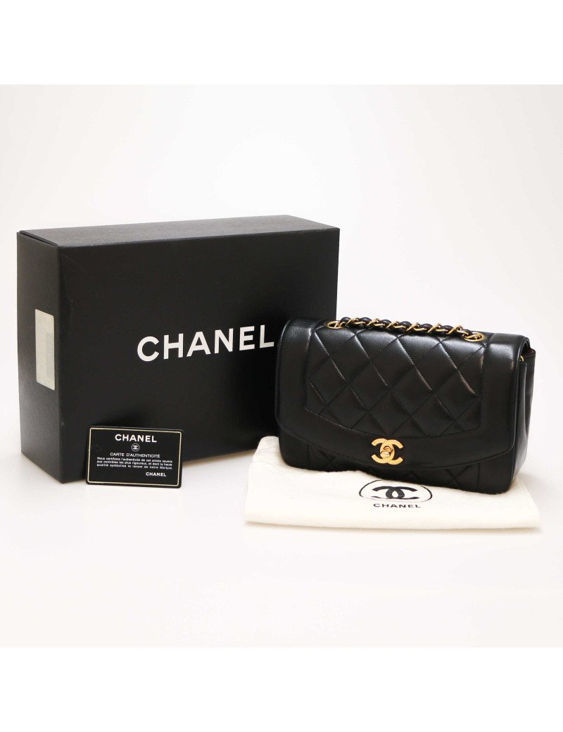 Sac CHANEL Diana cuir noir
