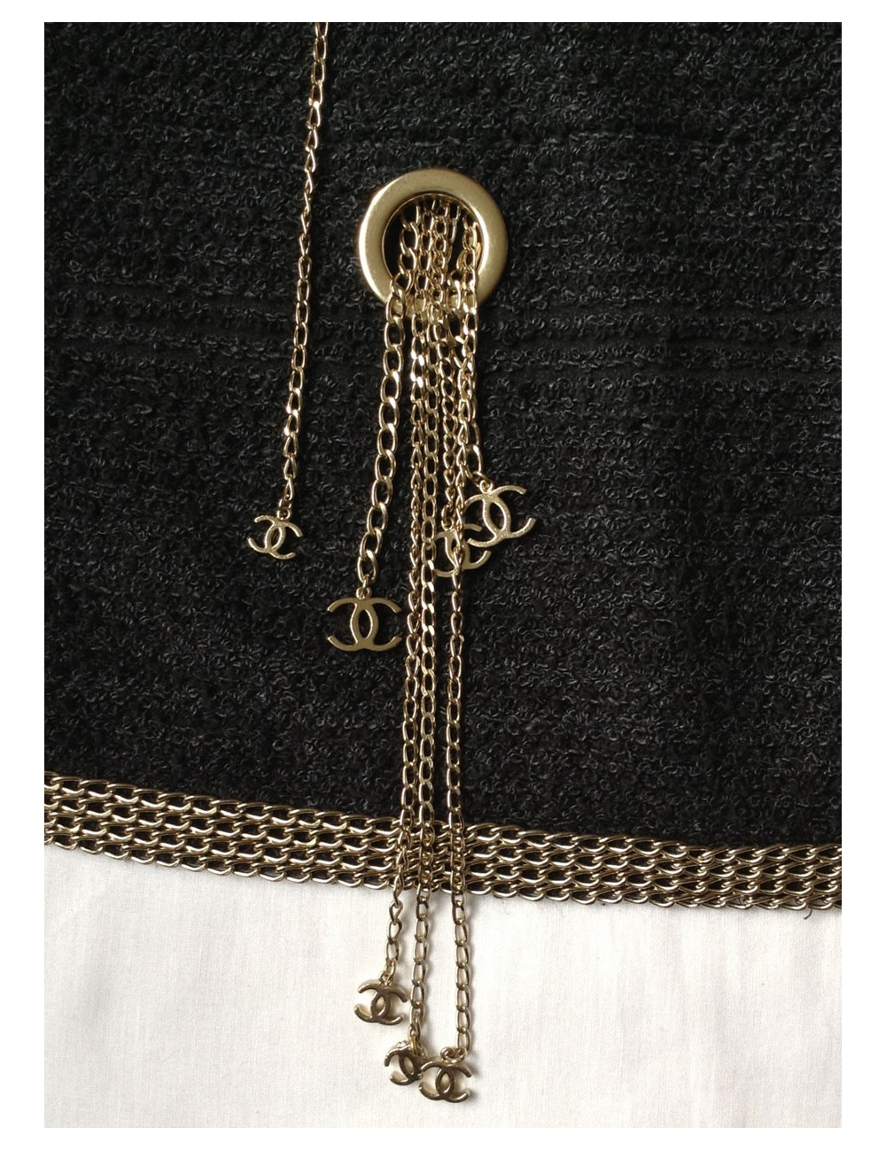 Robe CHANEL collector Chaines dorées t 38