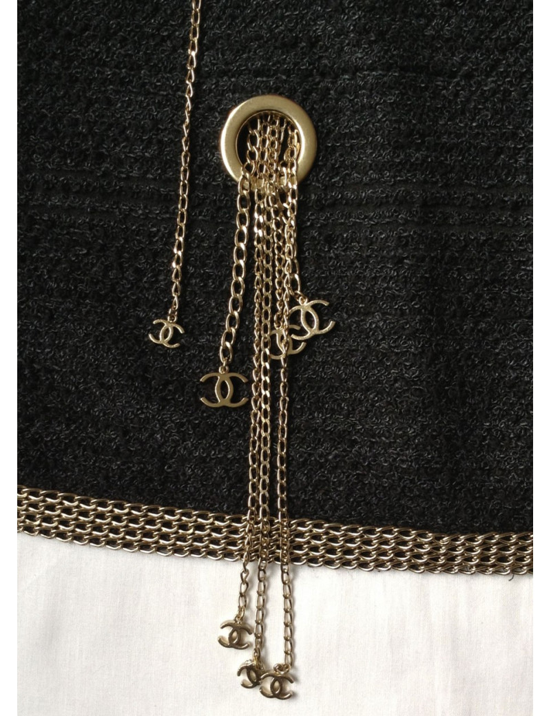 Robe CHANEL collector Chaines dorées t 38