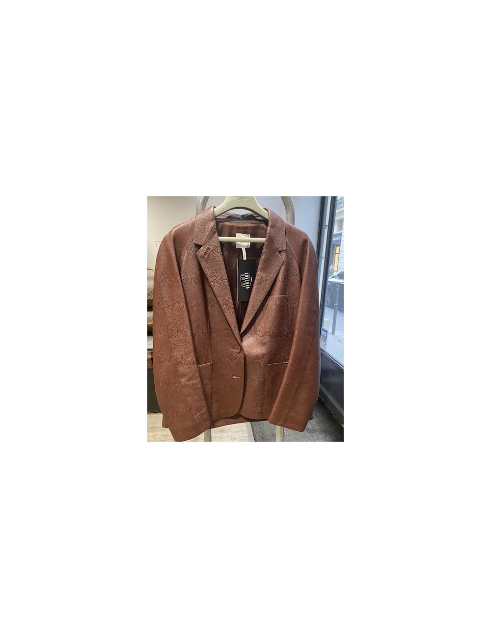 Veste HERMES T 42 renne marron